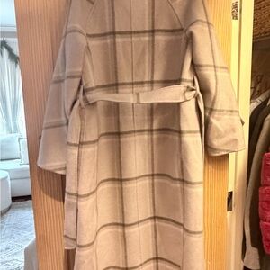 Derek Lam Gray Plaid Trench Coat
